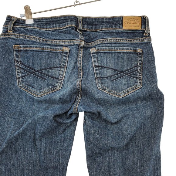Aeropostale Jeans Women's Bayla Medium Wash Straight Leg Blue 8 - Picture 11 of 11